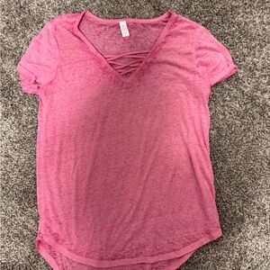 No Boundaries Pink Relaxed Cut Out T-Shirt